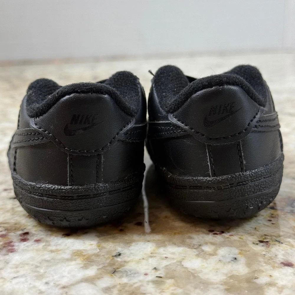 Nike Air Force 1 Crib Triple Black Infant Sneakers CK2201-001 Size 4C